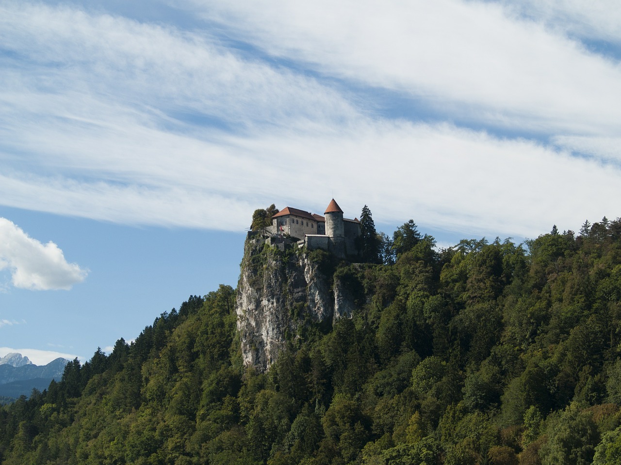 Bled, Pilis, Slovenia, Europa, Europietis, Kalnas, Orientyras, Viduramžių, Architektūra, Kraštovaizdis