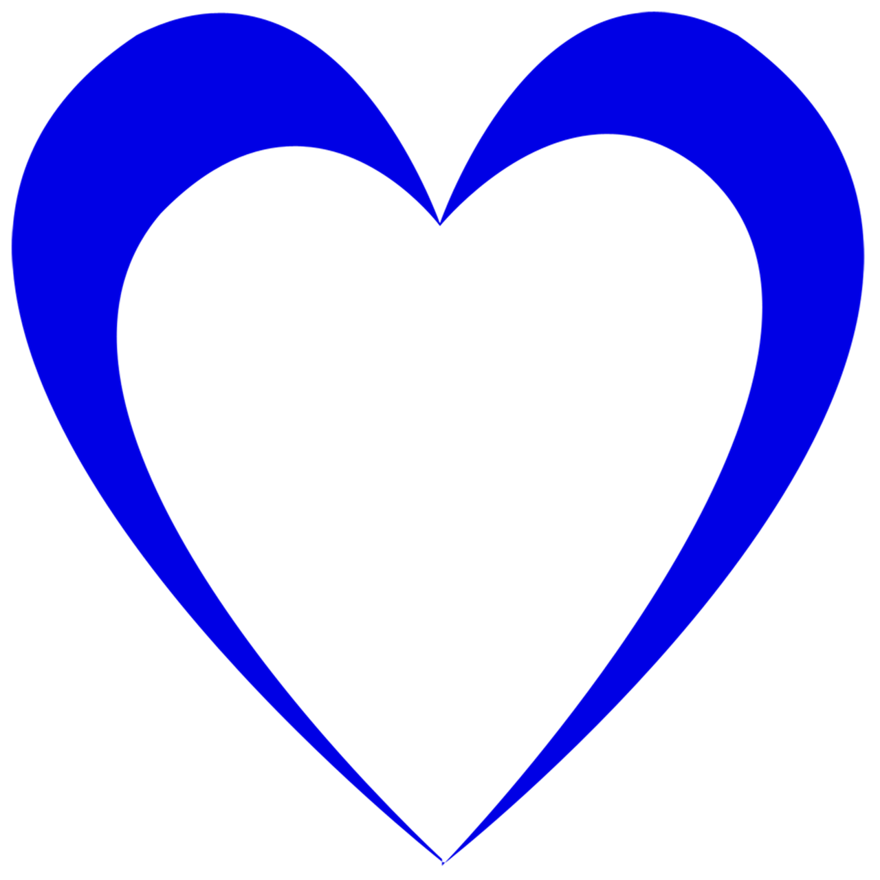 Mėlynas, Širdis, Kontūrai, Dizainas, Meilė, Valentine, Diena, Romantika, Romantiškas, Dovanos
