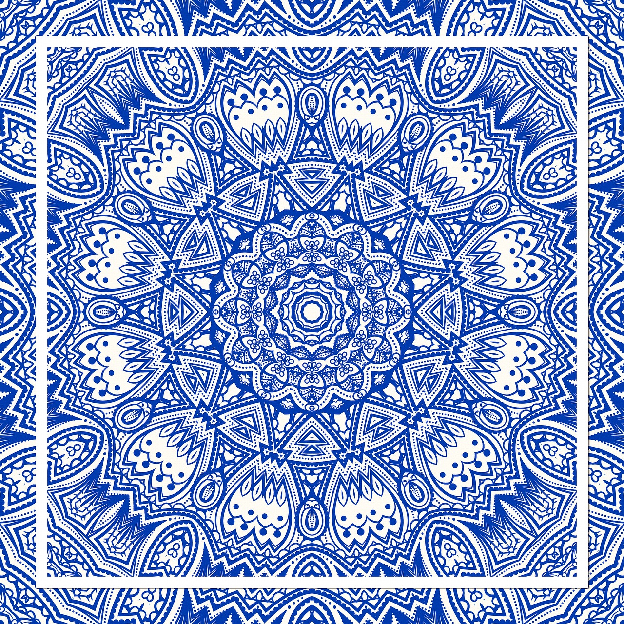 Mėlynas, Mandala, Kaleidoskopas, Meditacija, Dvasingumas, Čakra, Kvadratas, Besiūliai, Harmonija, Plytelės