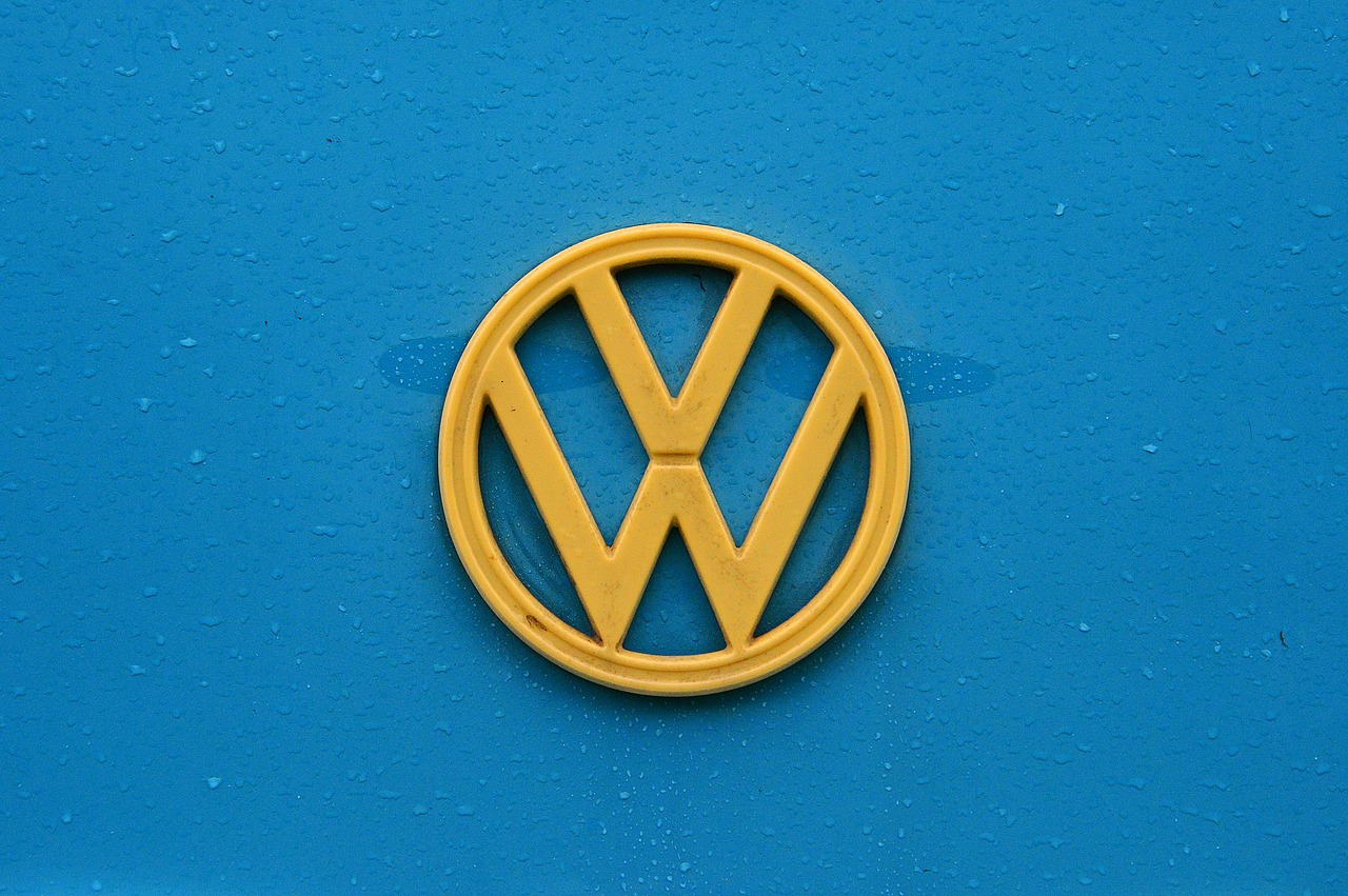 Mėlynas, Vw, Van, Auksas, Logotipas, Stilius, Senas, Senas Automobilis, Klasikinis, Automobilis