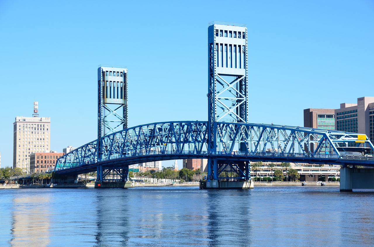 Mėlynas Tiltas, Žinomas, Vieta, Jacksonville, Florida, Turizmas, Miestas, Kraštovaizdis, Tiltas, Struktūra