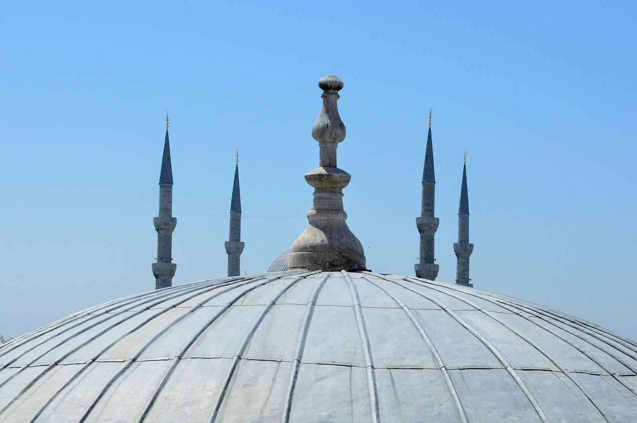 Mėlyna Mečetė, Istanbulas, Turkija, Mečetė, Architektūra, Paminklas, Religiniai Paminklai, Mėlynas, Stogai, Kelionė