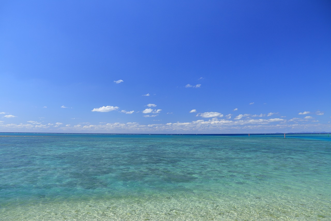 Mėlyna Jūra, Mėlynas Dangus, Okinawa, Koraliniai Rifai, Pietų Sala, Jūra, Atokios Salos, Debesis, Mėlynas, Nemokamos Nuotraukos