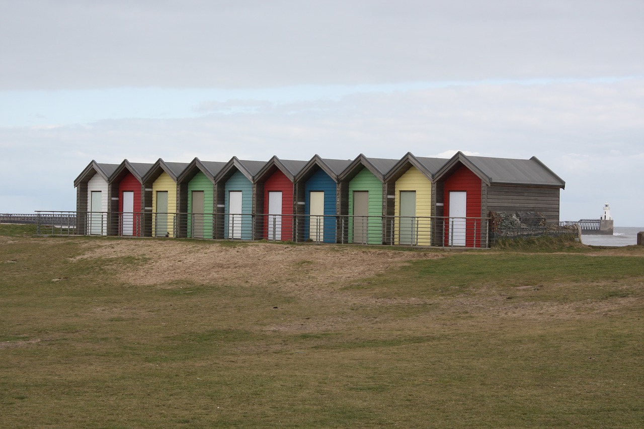 Blyth,  Uk,  Beach House,  Pajūrio,  Pakrantės,  Kraštovaizdis,  Dangus,  Turizmas,  Atsipalaiduoti, Nemokamos Nuotraukos