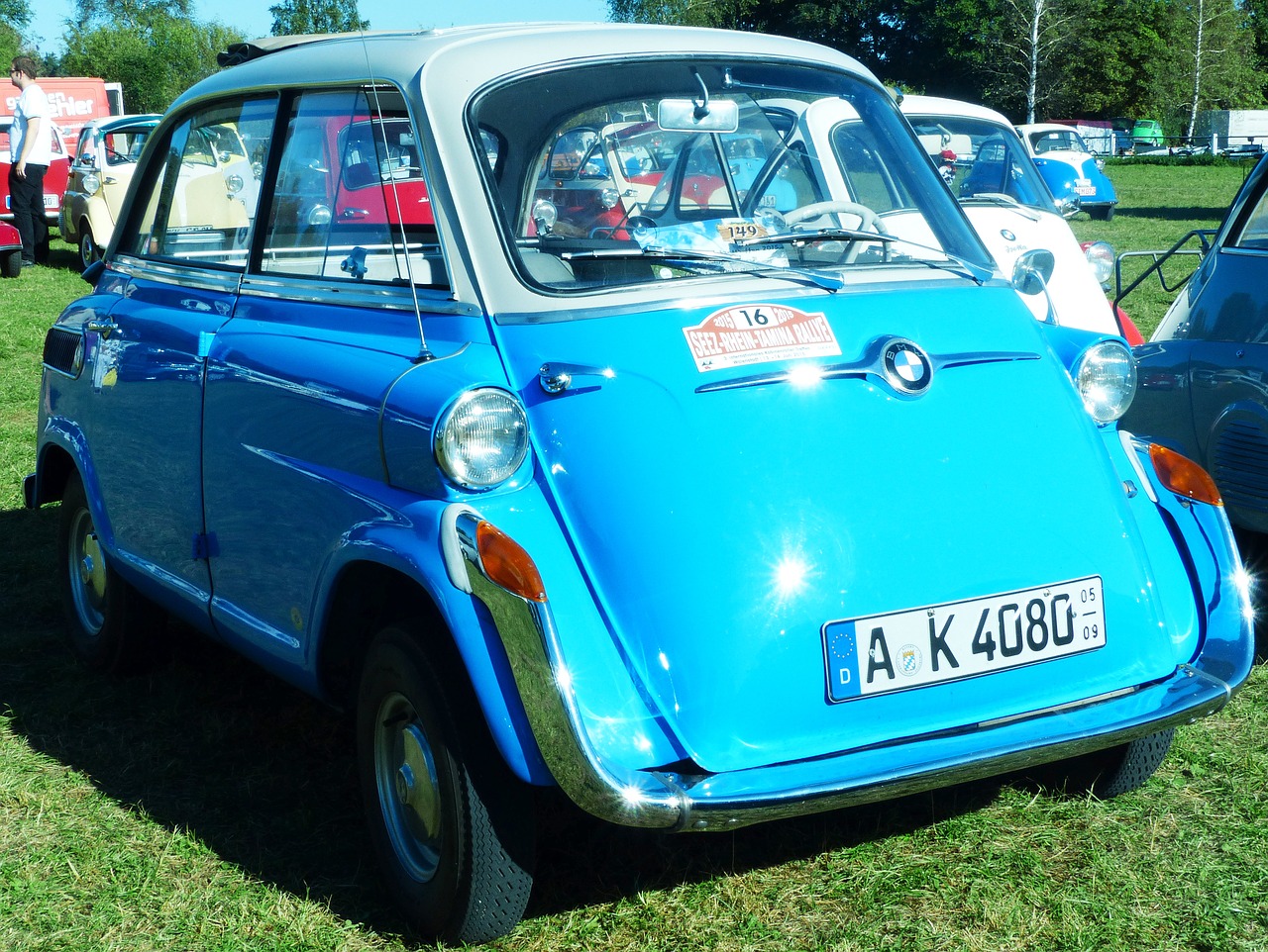 Bmw, Isetta, Isetta 600, Keturios Vietos, Snigging Kamuolys, Oldtimer, Retenybė, Senas, Nostalgiškas, Senovinių Automobilių Automobilis