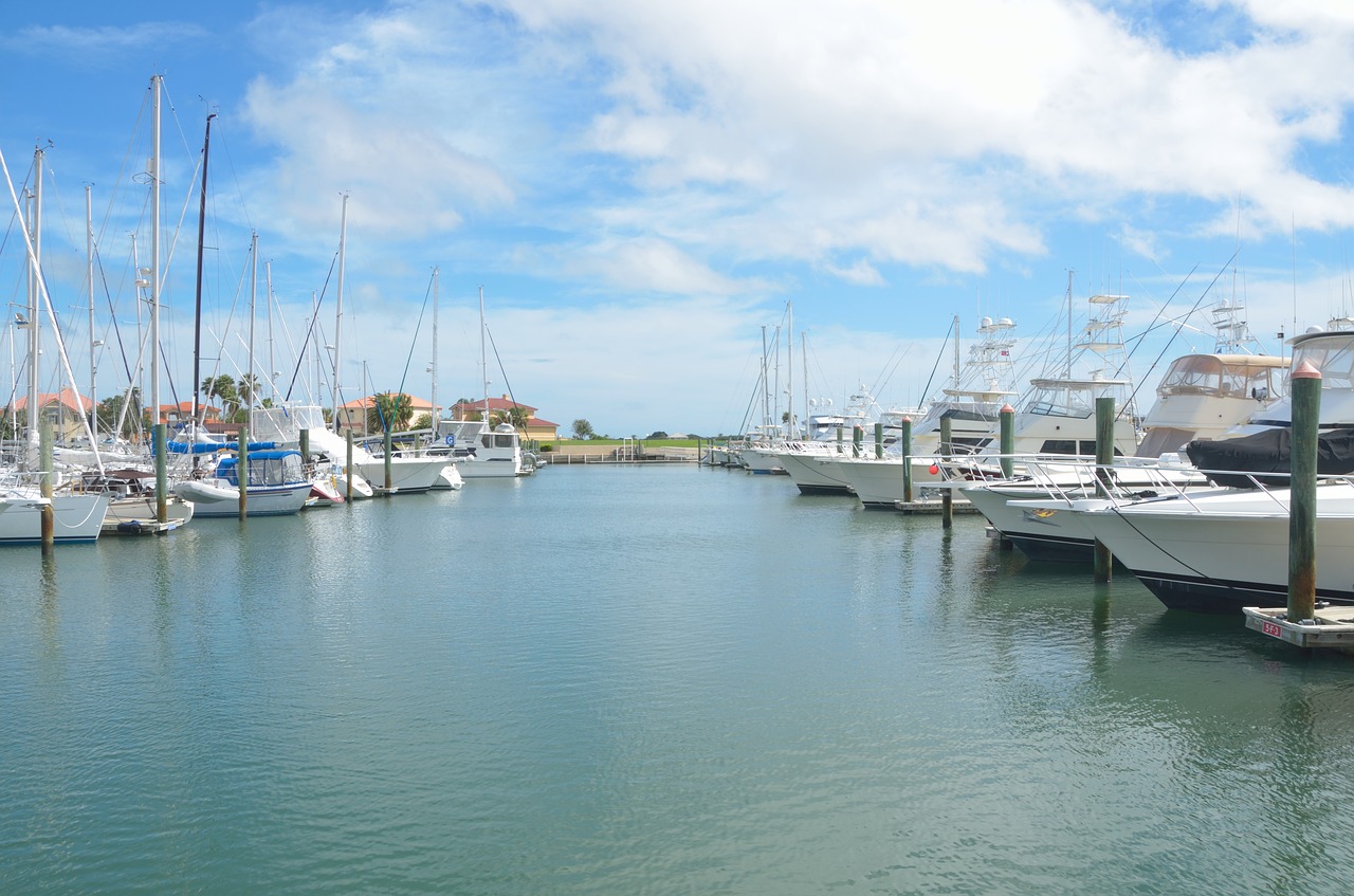 Valtis, Marina, Saugomi, Švartuotas, Užtikrintas, Saugumas, Lauke, Florida, Usa, Vanduo