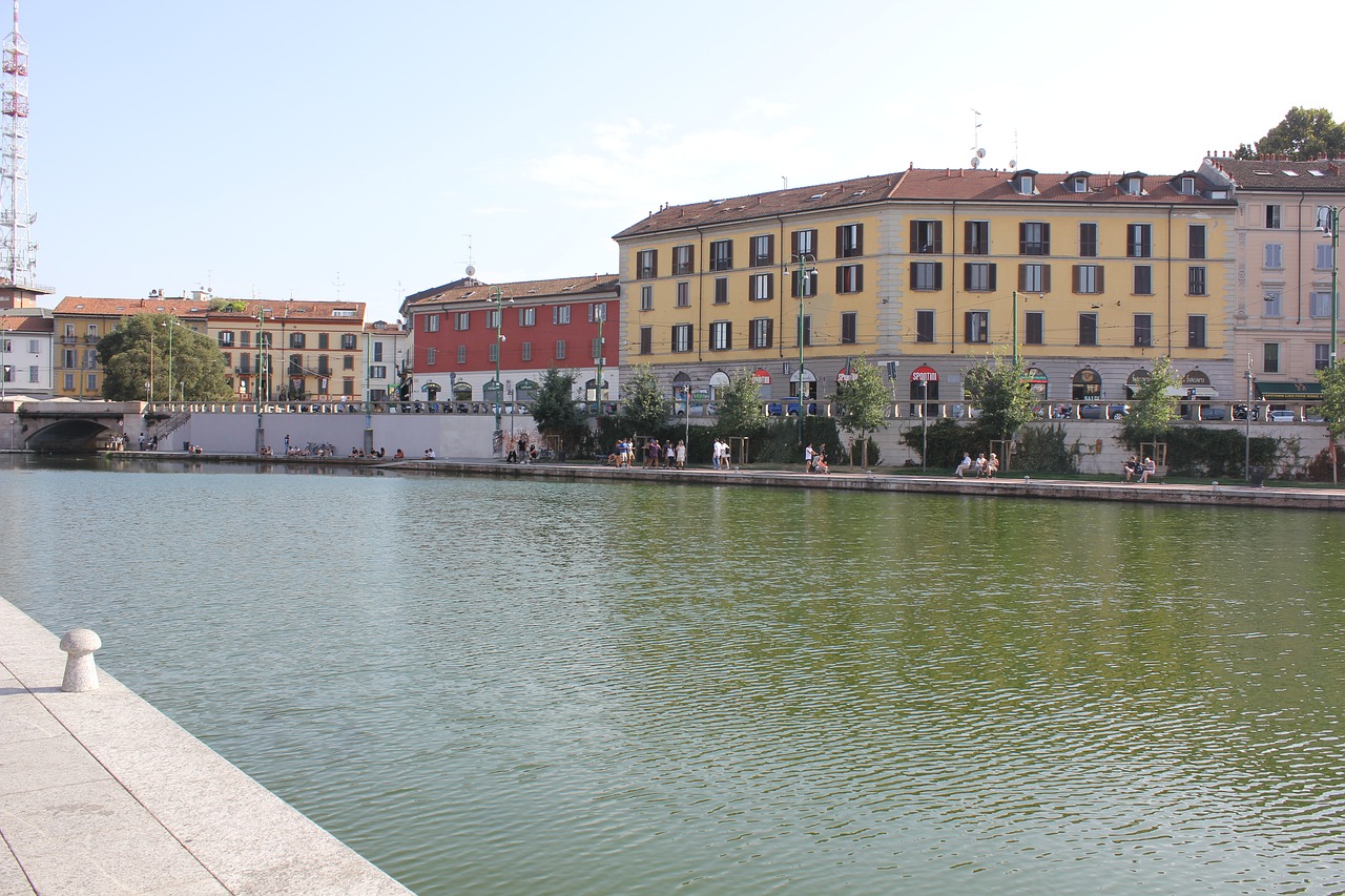 Boathouse, Navigli, Milanas, Vanduo, Centras, Miestas, Kraštovaizdis, Italy, Nemokamos Nuotraukos,  Nemokama Licenzija