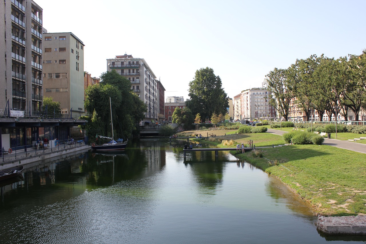 Boathouse, Navigli, Milanas, Vanduo, Centras, Miestas, Kraštovaizdis, Italy, Nemokamos Nuotraukos,  Nemokama Licenzija