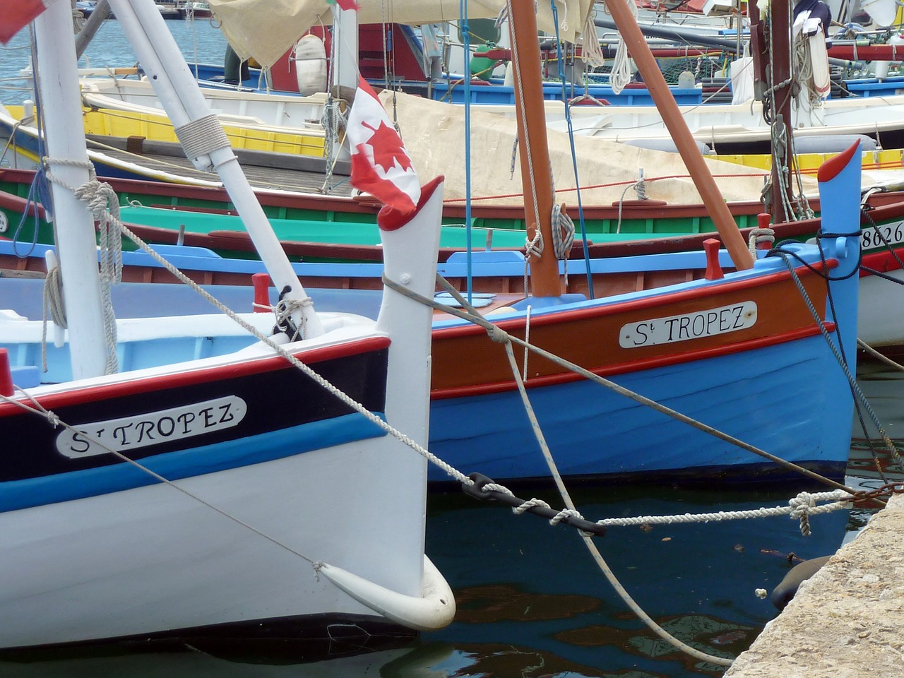 Valtys, Burinė Valtis, Žvejybos Laivas, St Tropez, Saint Tropez, Antraštė, Šventė, Boot, France, Spalvinga