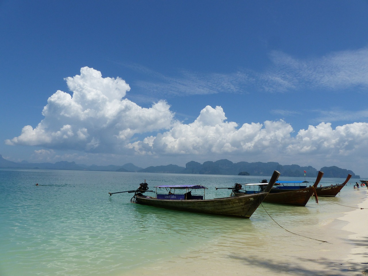 Valtys, Paplūdimio Poda, Krabi, Tailandas, Ilgas Laivo Takas, Nemokamos Nuotraukos,  Nemokama Licenzija