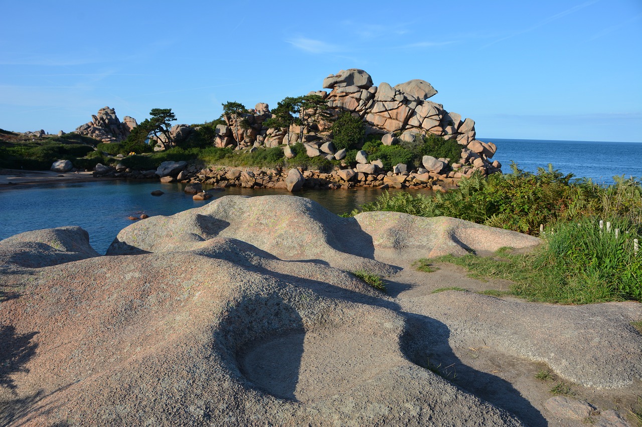 Vandens Telkinys, Gamta, Pusė, Papludimys, Jūra, Brittany, Rožinė Granito Pakrantė, Nemokamos Nuotraukos,  Nemokama Licenzija