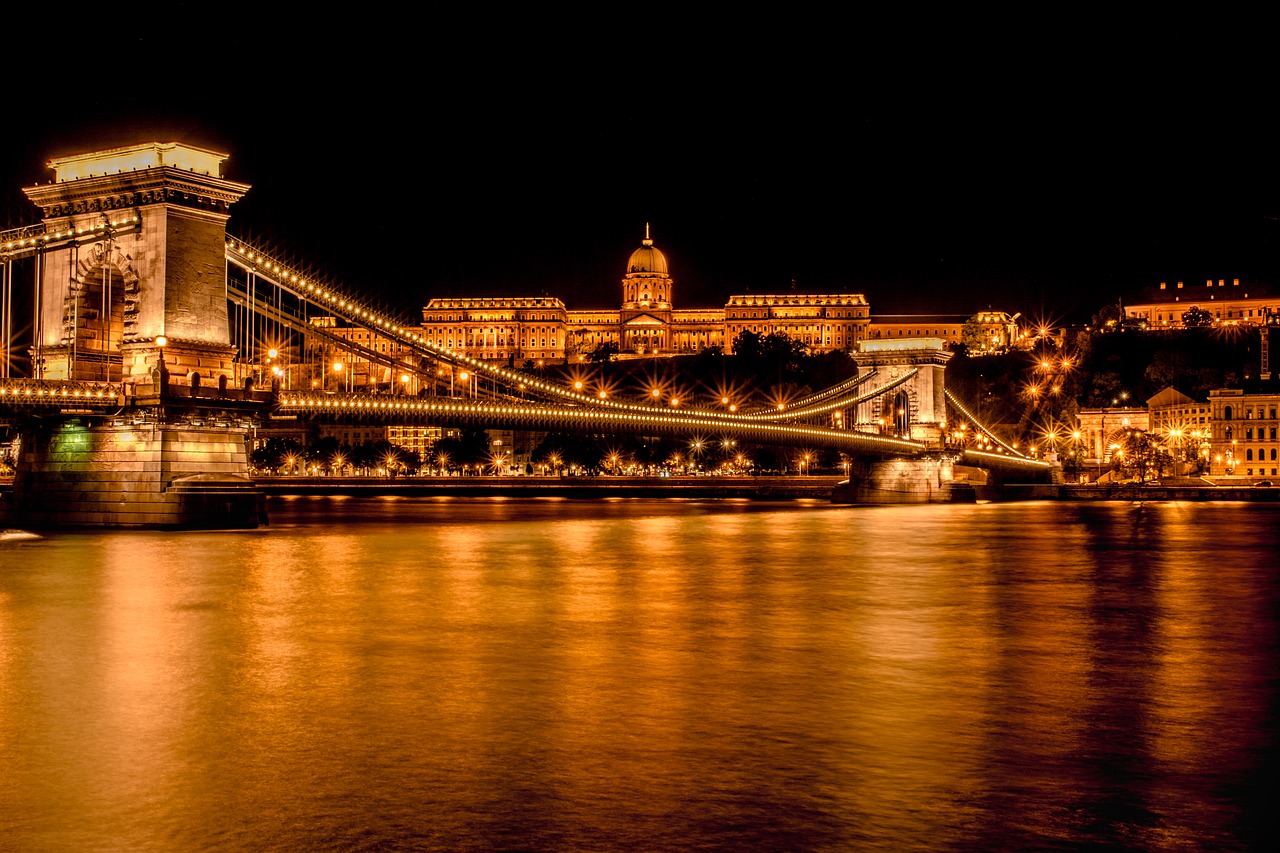 Vandens Telkinys,  Architektūra,  Miestas,  Kelionė,  Upė,  Danubės Upė,  Budapest,  Naktį,  Apšvietimas,  Panorama