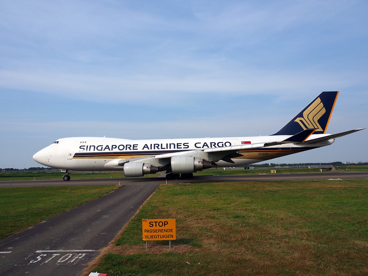Boeing 747,  Jumbo Jet,  Singapūras,  Kroviniai,  Lėktuvas,  Orlaivis,  Nusileidimas,  Oro Uostas,  Schiphol, Nemokamos Nuotraukos