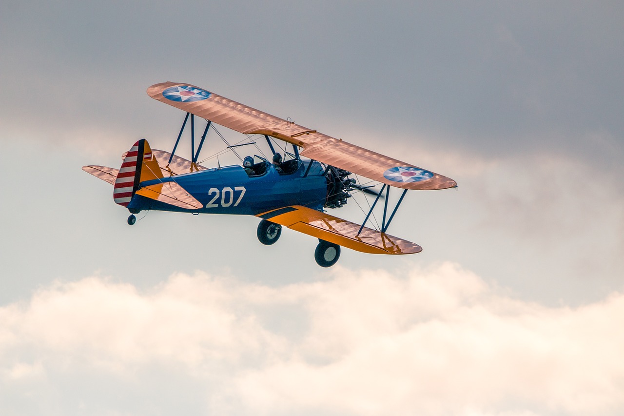 Boeing Stearman Pt-13D, Dviaukštis, Orlaivis, Skristi, Flugshow, Skrydžio Dienos 2017 M., Aerobatis, Senoviniai Orlaiviai, Istorija, Nemokamos Nuotraukos