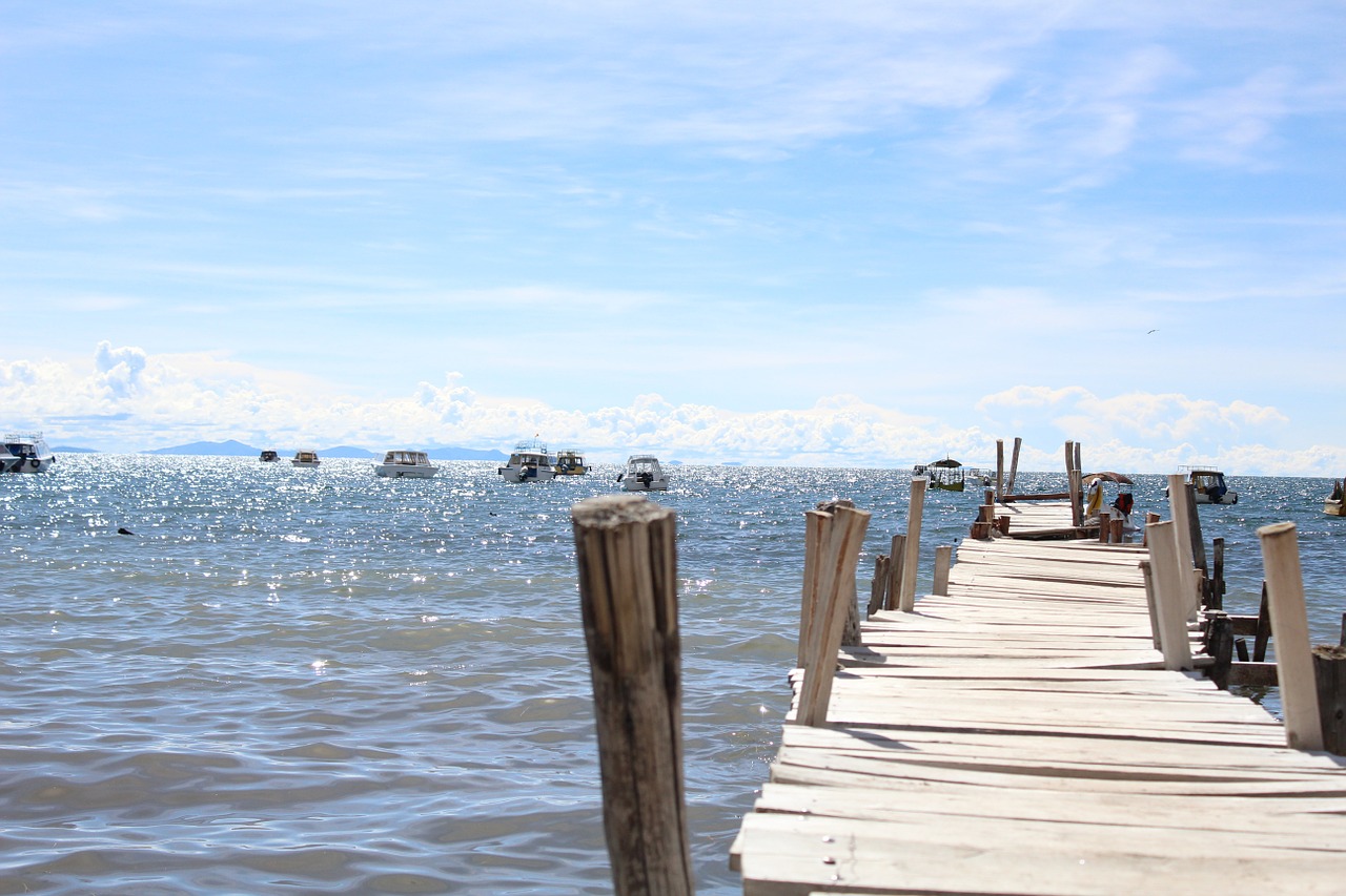 Bolivija, Titicaca, Ežeras, Amerikietis, Andes, Vanduo, Mėlynas, Isla, Copacabana, Kaimas