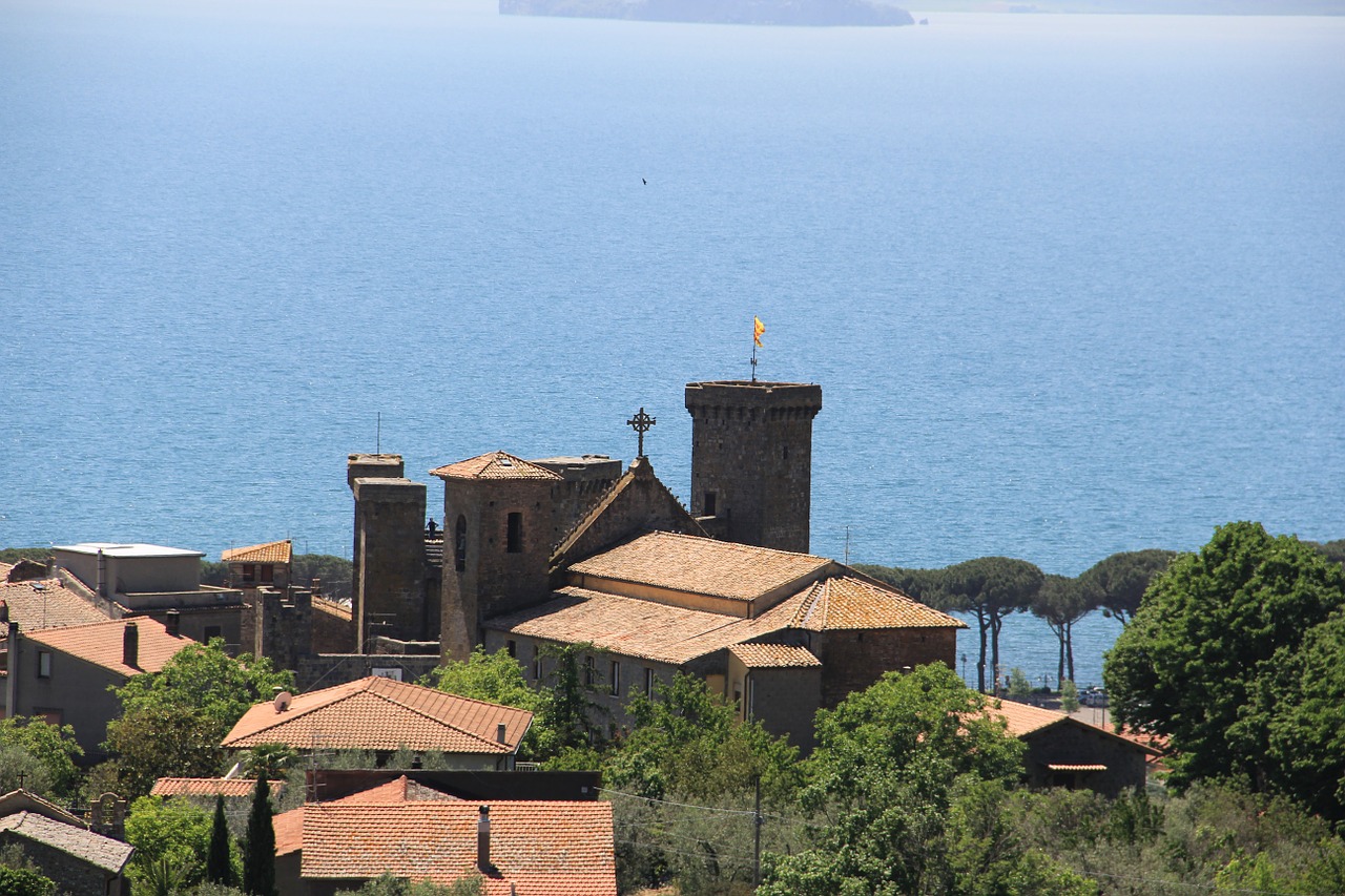 Bolsena, Ežeras Bolsena, Italy, Architektūra, Pastatas, Orientyras, Istorinis, Architektūros Dizainas, Struktūra, Turizmas