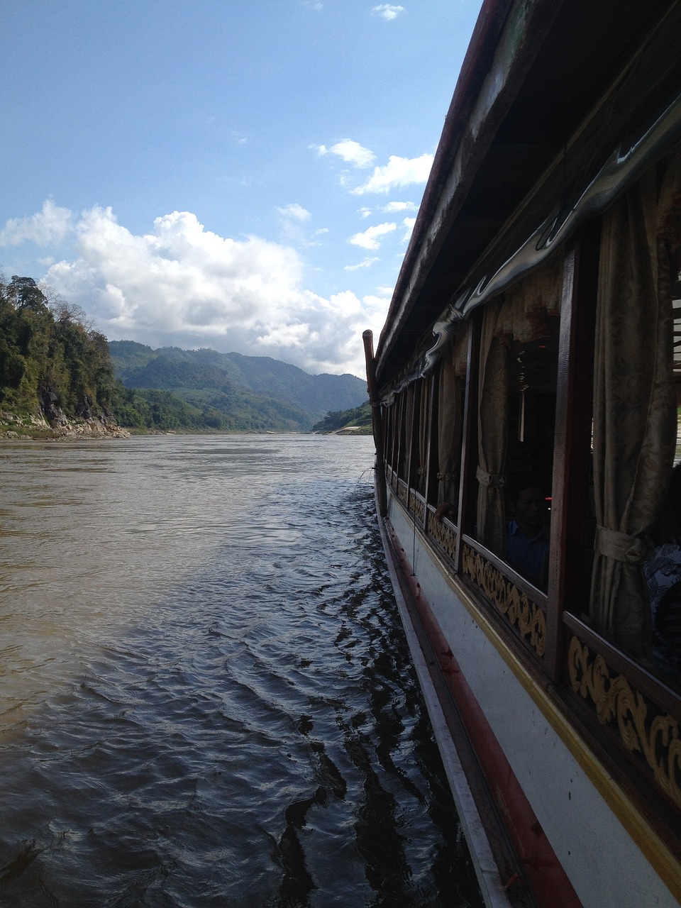 Boot, Mekong Upė, Laosas, Vietnamas, Upė, Laivas, Transportas, Vanduo, Kelionė Laivu, Prekyba
