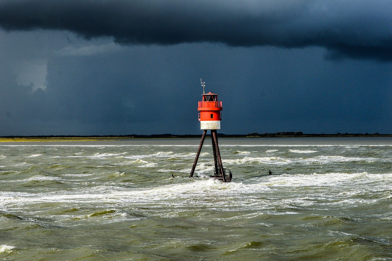 Borkum, Šiaurės Jūra, Tamsi, Lietus, Audra, Nemokamos Nuotraukos,  Nemokama Licenzija