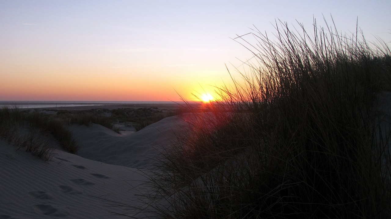 Borkum, Saulėlydis, Kopos, Jūra, Saulė, Nemokamos Nuotraukos,  Nemokama Licenzija