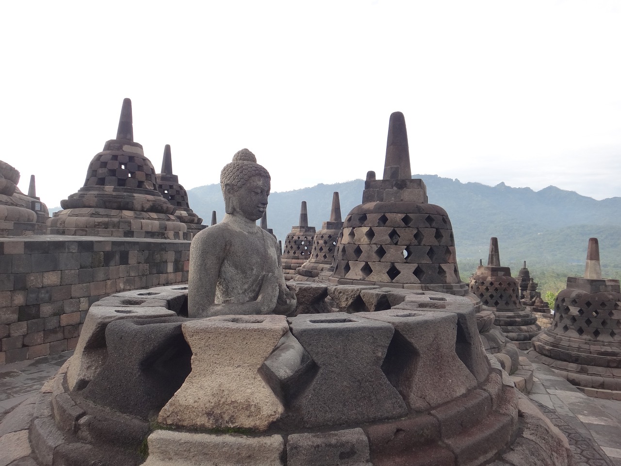 Borobuduras, Indonezija, Java, Šventykla, Religija, Budizmas, Jogjakarta, Buda, Statula, Vidinis Ramus