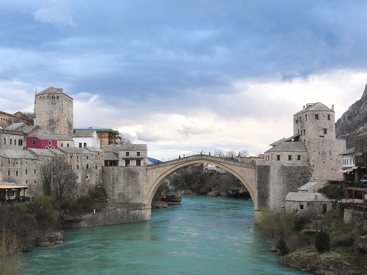 Bosnija Ir Hercegovina, Mostar, Tiltas, Neretva Upė, Nemokamos Nuotraukos,  Nemokama Licenzija