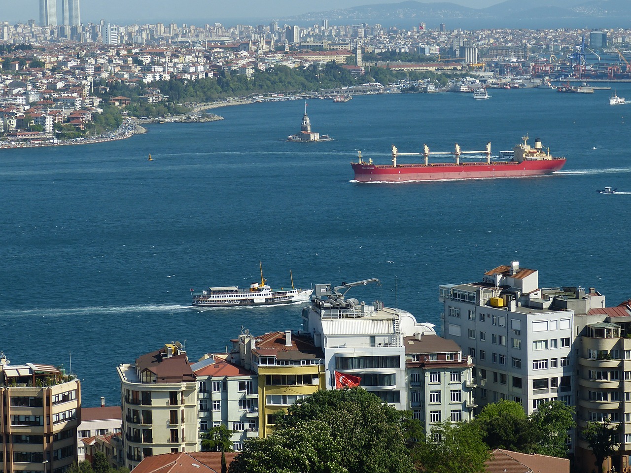 Fosforas, Istanbulas, Turkija, Perspektyva, Vaizdas, Laivas, Megacity, Miestas, Laivyba, Turizmas