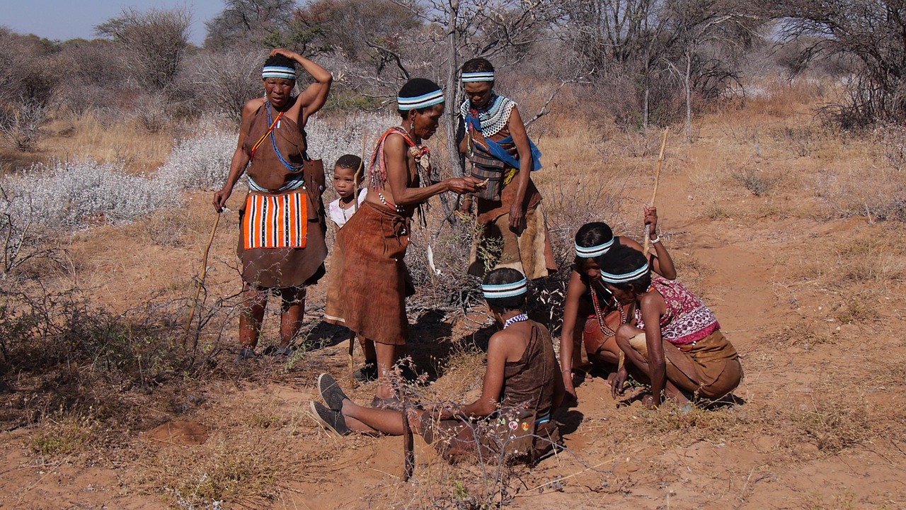 Botsvana, Bushman, Grupė, Surinkti, Vietinė Kultūra, Tradicija, Nemokamos Nuotraukos,  Nemokama Licenzija