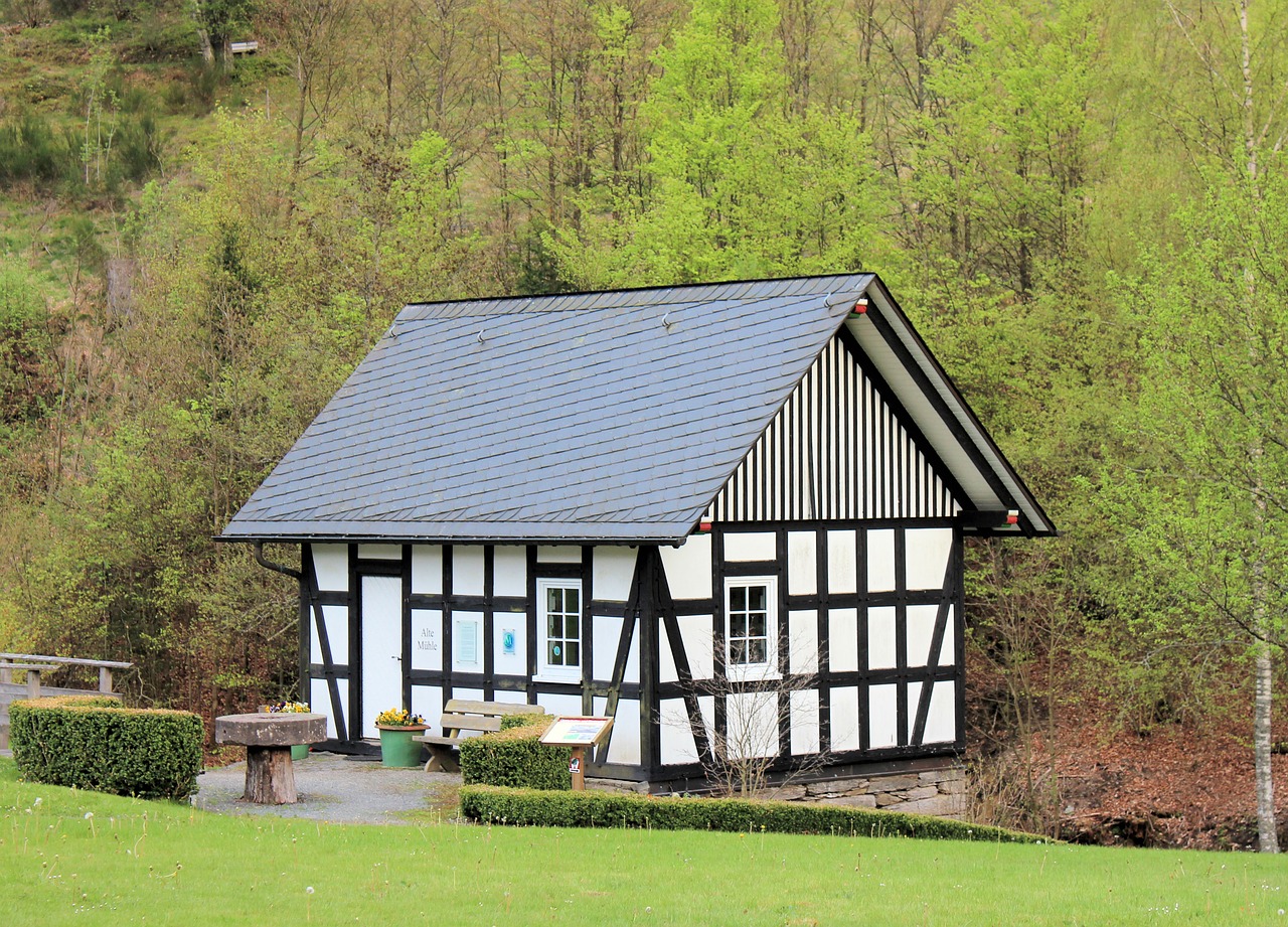 Botropas Vokietija,  Rothaargebirge,  Fachwerkhaus,  Pobūdį,  Žalias,  Miškas,  Idilė,  Santvara,  Muziejus, Nemokamos Nuotraukos