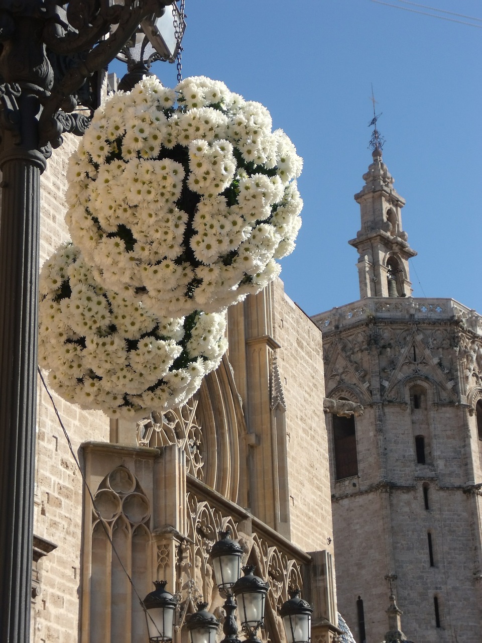 Puokštės, Gėlės, Papuošalai, Ornamentu, Architektūra, Bažnyčia, Micalet Valensija, Valensijos Katedra, Ispanija, Fasadas