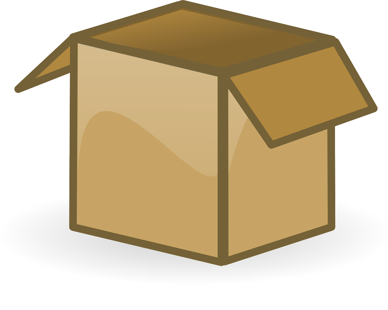 Dėžė, Atviras, Tuščia, Dėžutė, Saugojimas, Konteineris, Kartonas, Pakavimas, Paketas, Nemokama Vektorinė Grafika