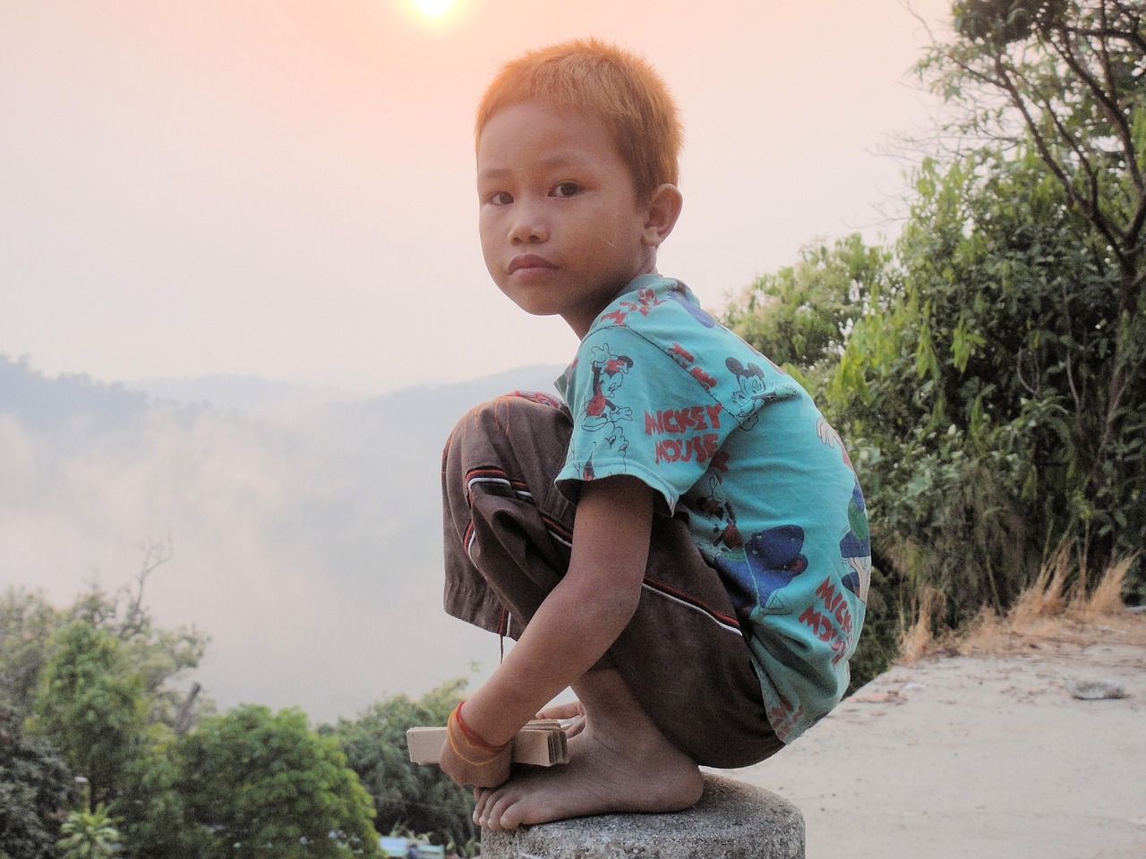 Berniukas, Balansas, Vaikščioti, Mianmaras, Burma, Nemokamos Nuotraukos,  Nemokama Licenzija