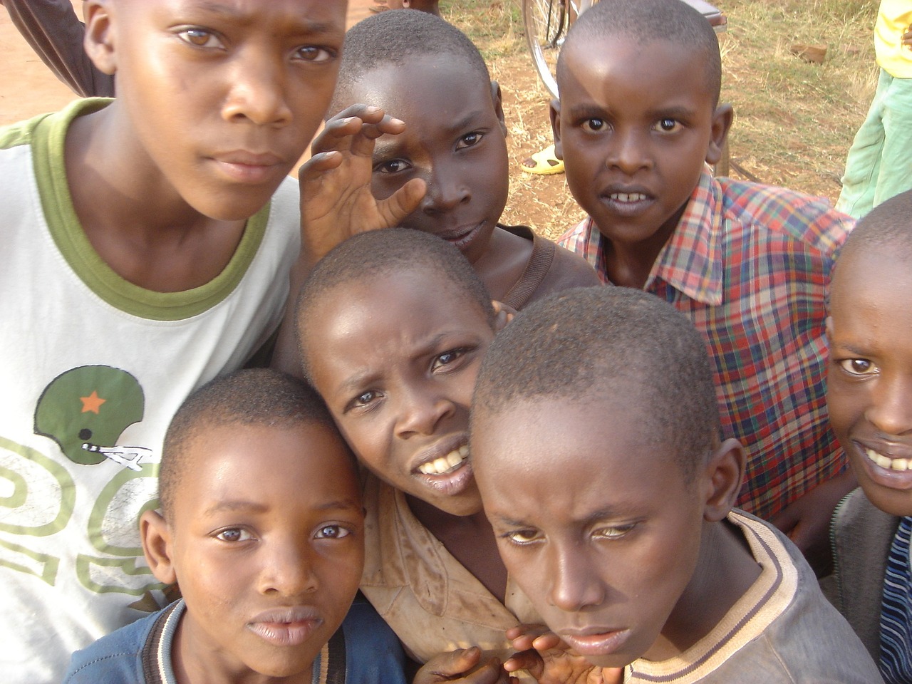 Berniukai, Afrikos Vaikai, Grupė, Vaikai, Linksma, Nemokamos Nuotraukos,  Nemokama Licenzija