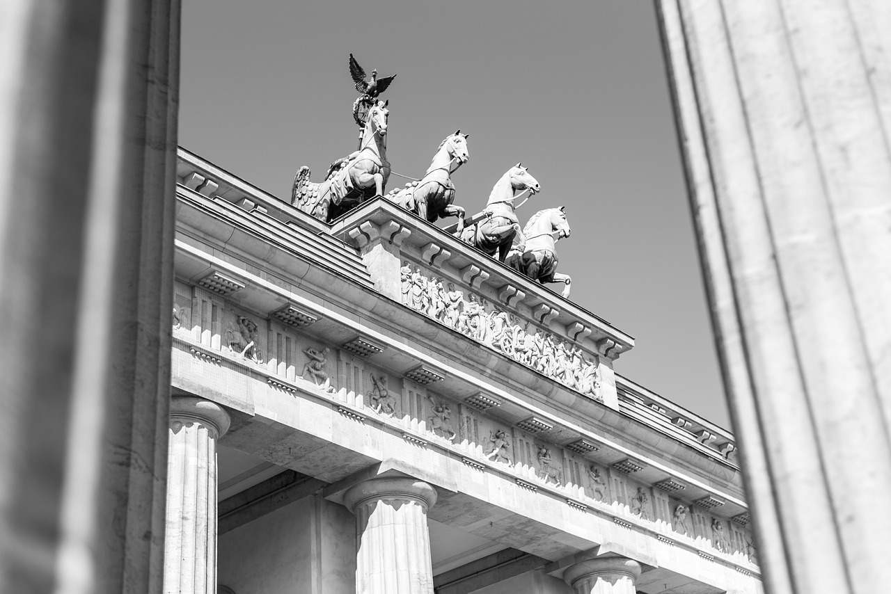 Brandenburgo Vartai, Quadriga, Berlynas, Orientyras, Tikslas, Pastatas, Stulpelis, Architektūra, Vokietija, Arkliai