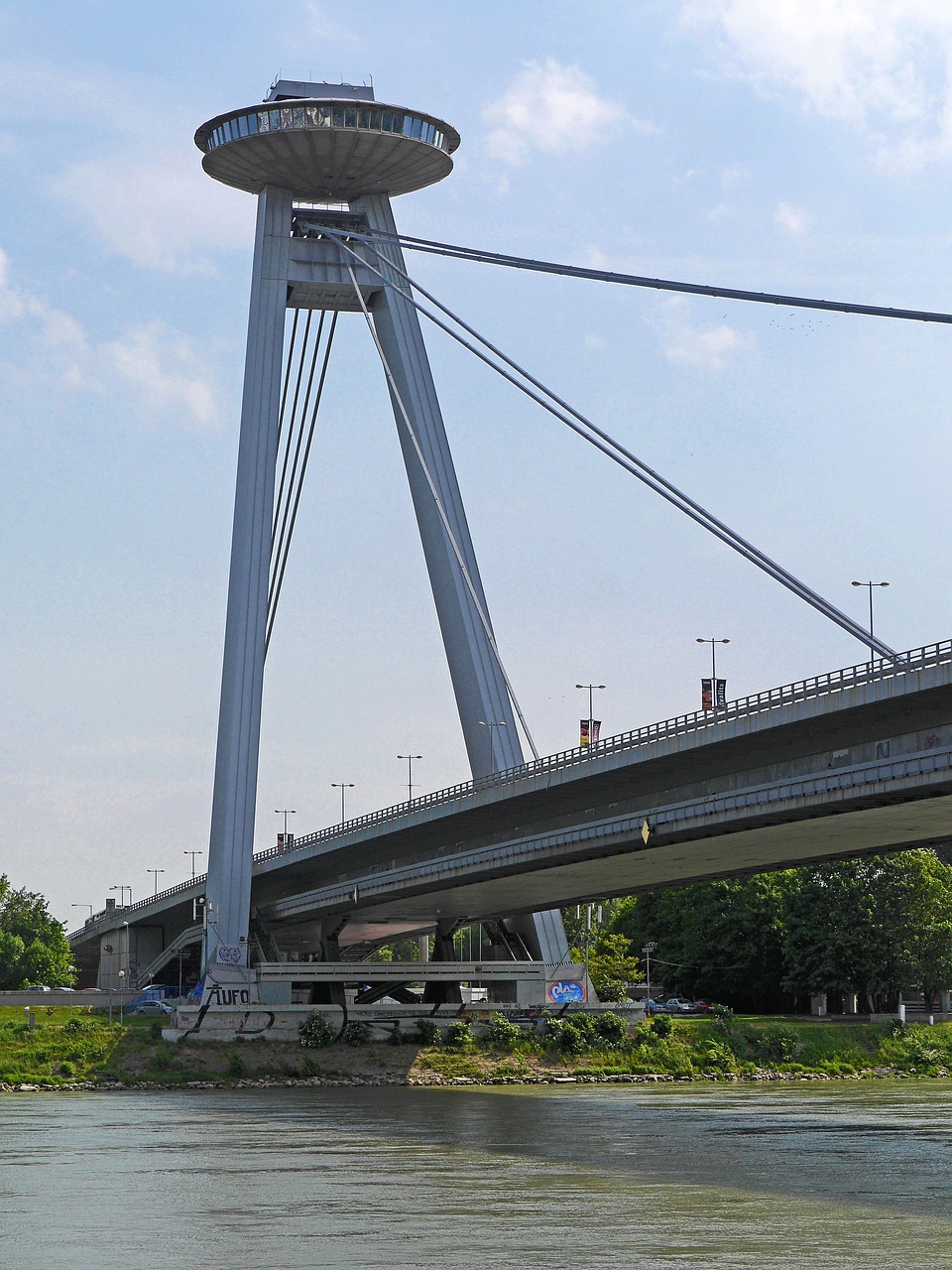 Bratislava,  Novi Most,  Naujas Tiltas,  Transporto Sistema,  Kelionė,  Architektūra,  Vandenys,  Danube,  Kirsti Upę,  Vienas Pilonas