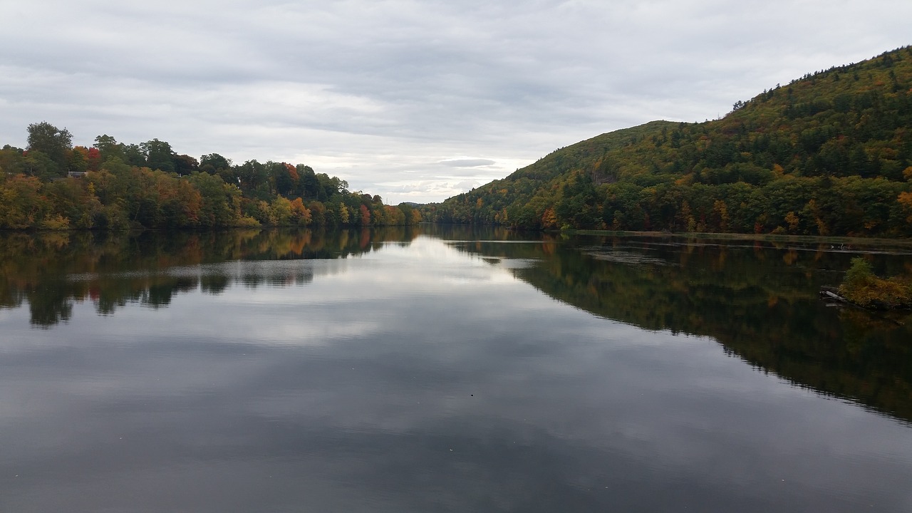 Brattleboro, Vermont, Vanduo, Gamta, Upė, Ruduo, Lauke, Vaizdingas, Dangus, Erdvė