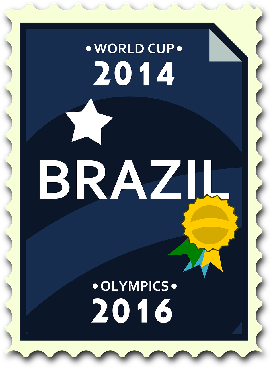 Brazilija, Antspaudas, Olimpinės Žaidynės, 2014, 2016, Pasaulio Taurė, Nemokama Vektorinė Grafika, Nemokamos Nuotraukos,  Nemokama Licenzija