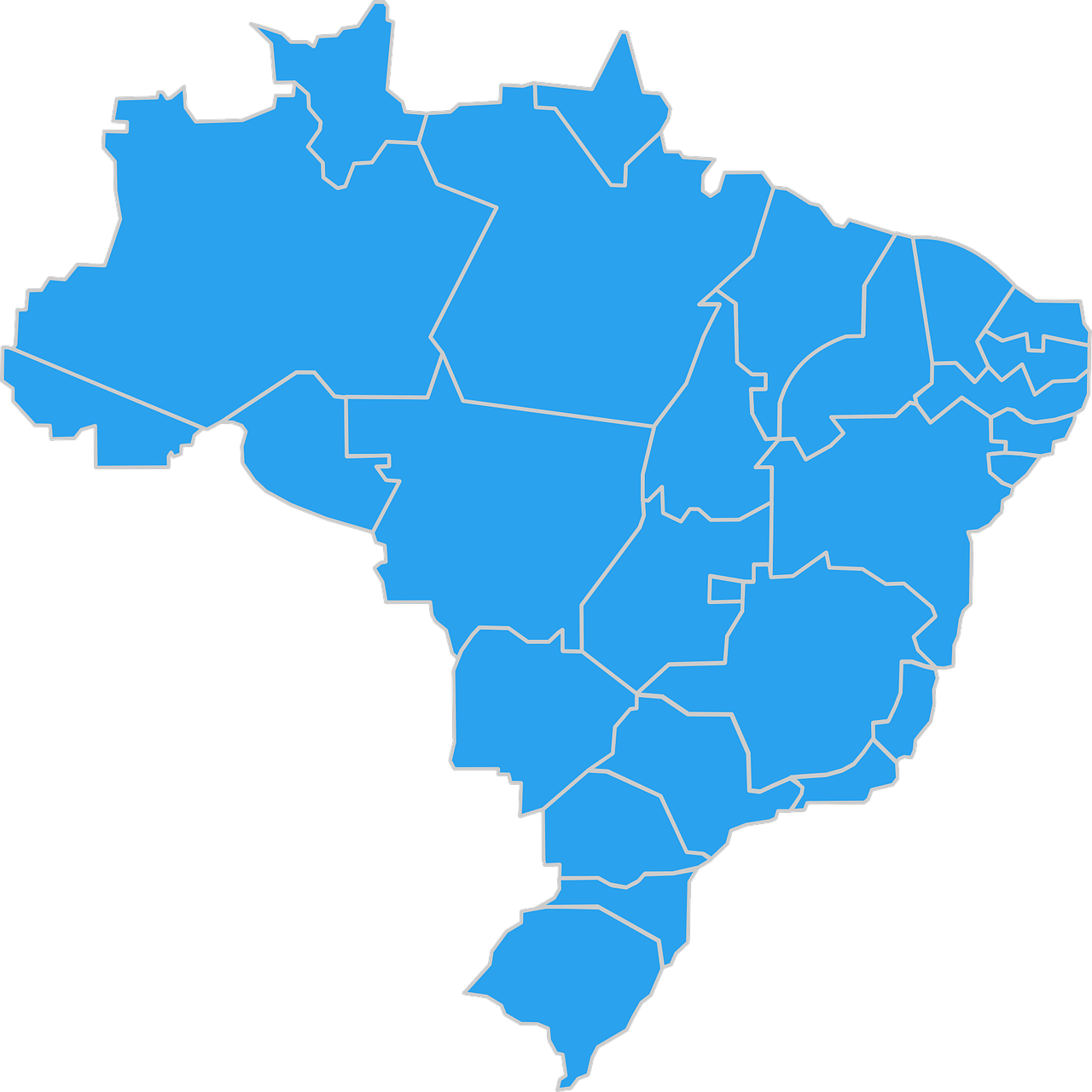 Brazilija, Žemėlapis, Geografija, Brazilijos, Kartografija, Valstijos, Šalis, Nemokama Vektorinė Grafika, Nemokamos Nuotraukos,  Nemokama Licenzija
