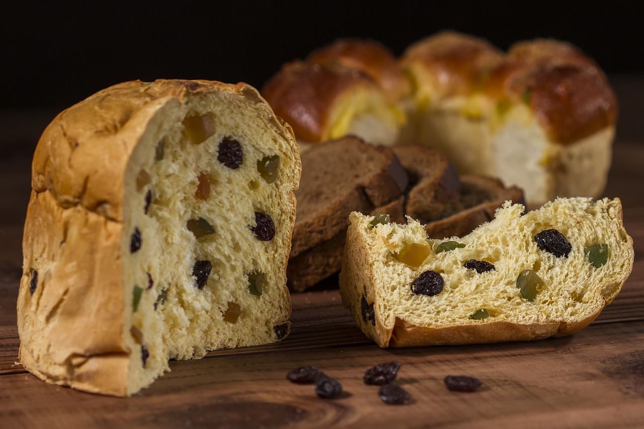 Panettone, Duona, Razinos, Maistas, Nemokamos Nuotraukos,  Nemokama Licenzija