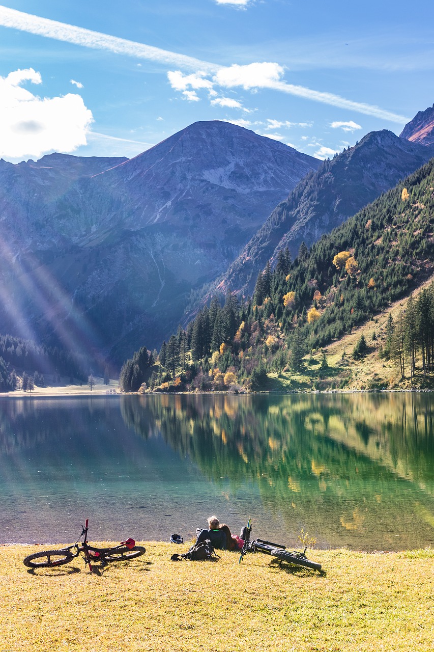 Pertrauka, Poilsis, Gamta, Atsigavimas, Dviratis, Dviračiu, Ežeras, Vilsalpsee, Tyrol, Austria