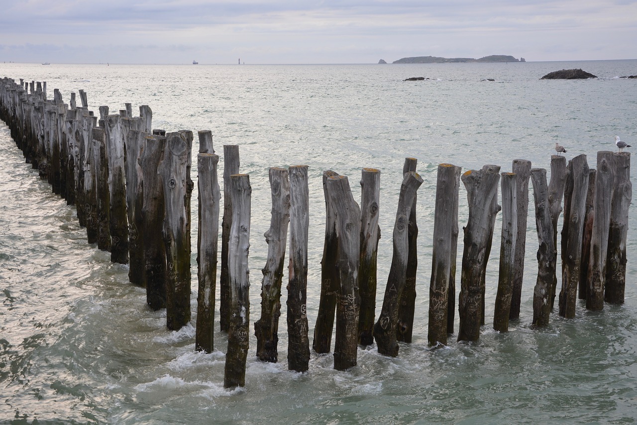 Bangolaužiai, Jūra, Saint Malo, Brittany, Molo Griovys, Bangos, France, Nemokamos Nuotraukos,  Nemokama Licenzija