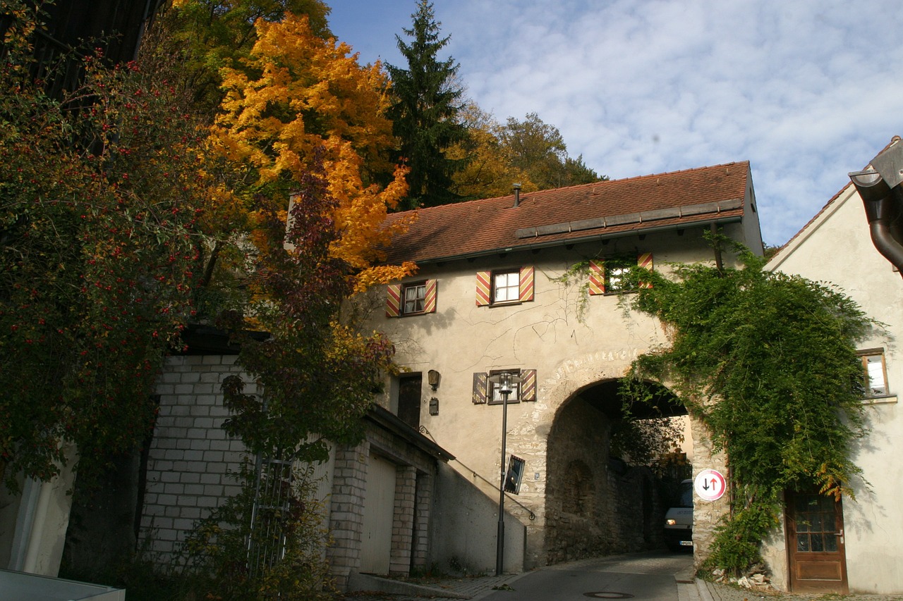 Breitenbrunn, Altmühl Slėnis, Viršutinė Palatinate, Istorinės Pilies Vartų, Pilies Vartai, Rudens Nuotaika, Altmühltal Gamtos Parkas, Nemokamos Nuotraukos,  Nemokama Licenzija