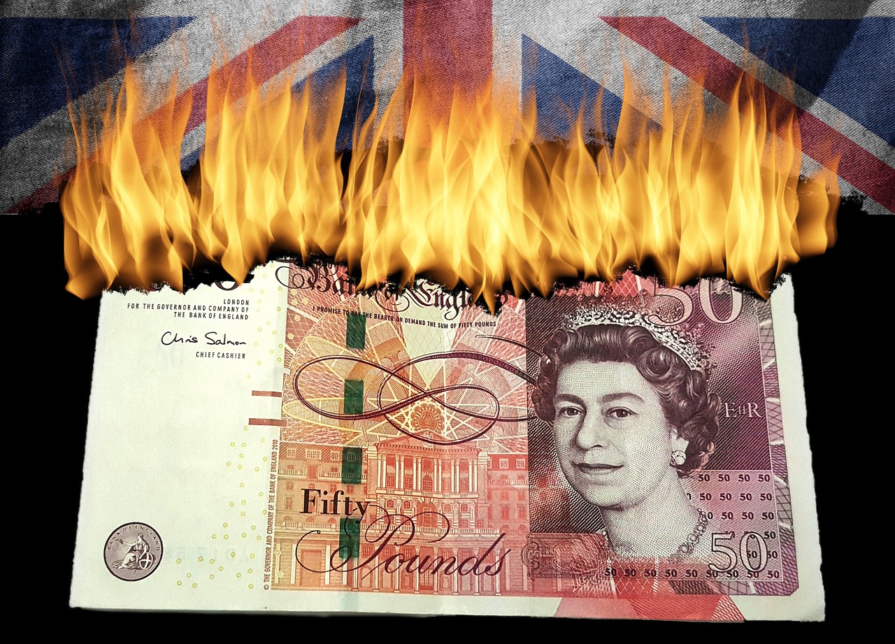 Brexit, Anglija, Deginti Pinigus, Sunaikinti Pinigus, Ugnis, Vertybinių Popierių Birža, Jungtinė Karalystė, Svaras, Britanija, Pinigai