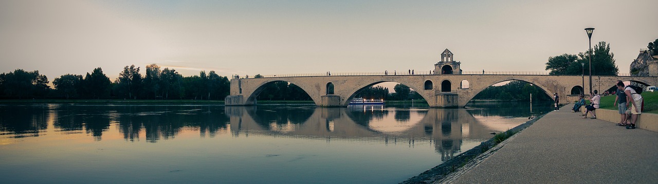 Tiltas, Ronos Upė, Architektūra, Miesto, Kraštovaizdis, Miesto Panorama, Vanduo, Panorama, Avignon, France