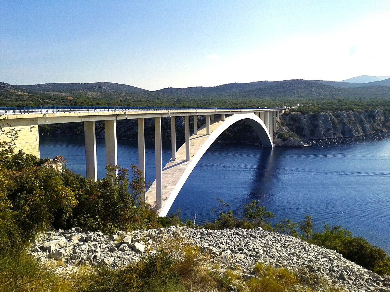 Tiltas, Sibenik, Kroatija, Šventė, Jūra, Vanduo, Boot, Gamta, Vasara, Kraštovaizdis