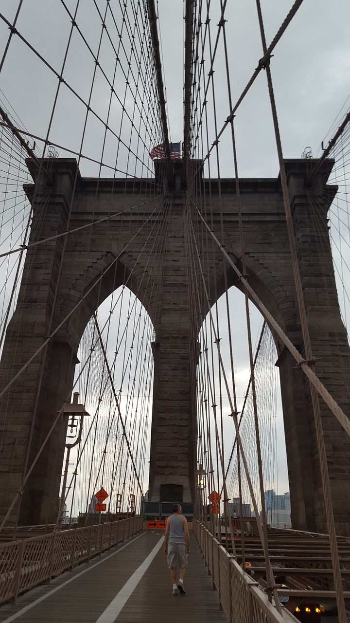 Tiltas, Brooklynas, Nyc, Bruklino Tiltas, Miestas, Upė, Architektūra, Miesto, Manhatanas, Panorama