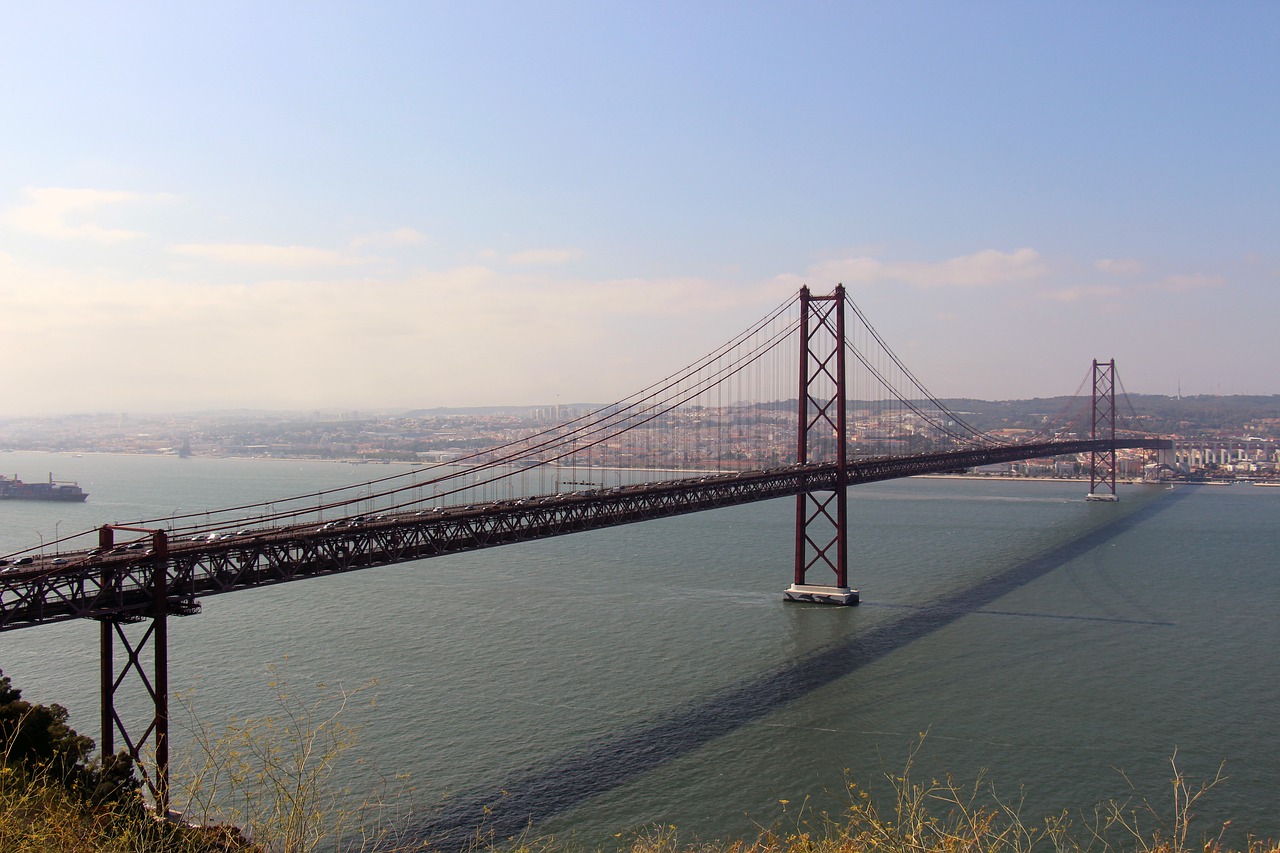 Tiltas, Lisbonas, Miestas, Portugal, Tejo, Balandžio 25 D. Tiltas, Šviesa, Turizmas, Agua, Kelionė