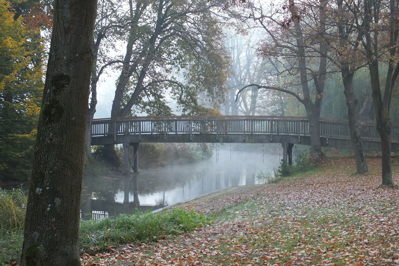 Tiltas, Lapkritis, Rūkas, Morgenstimmung, Upė, Nemokamos Nuotraukos,  Nemokama Licenzija