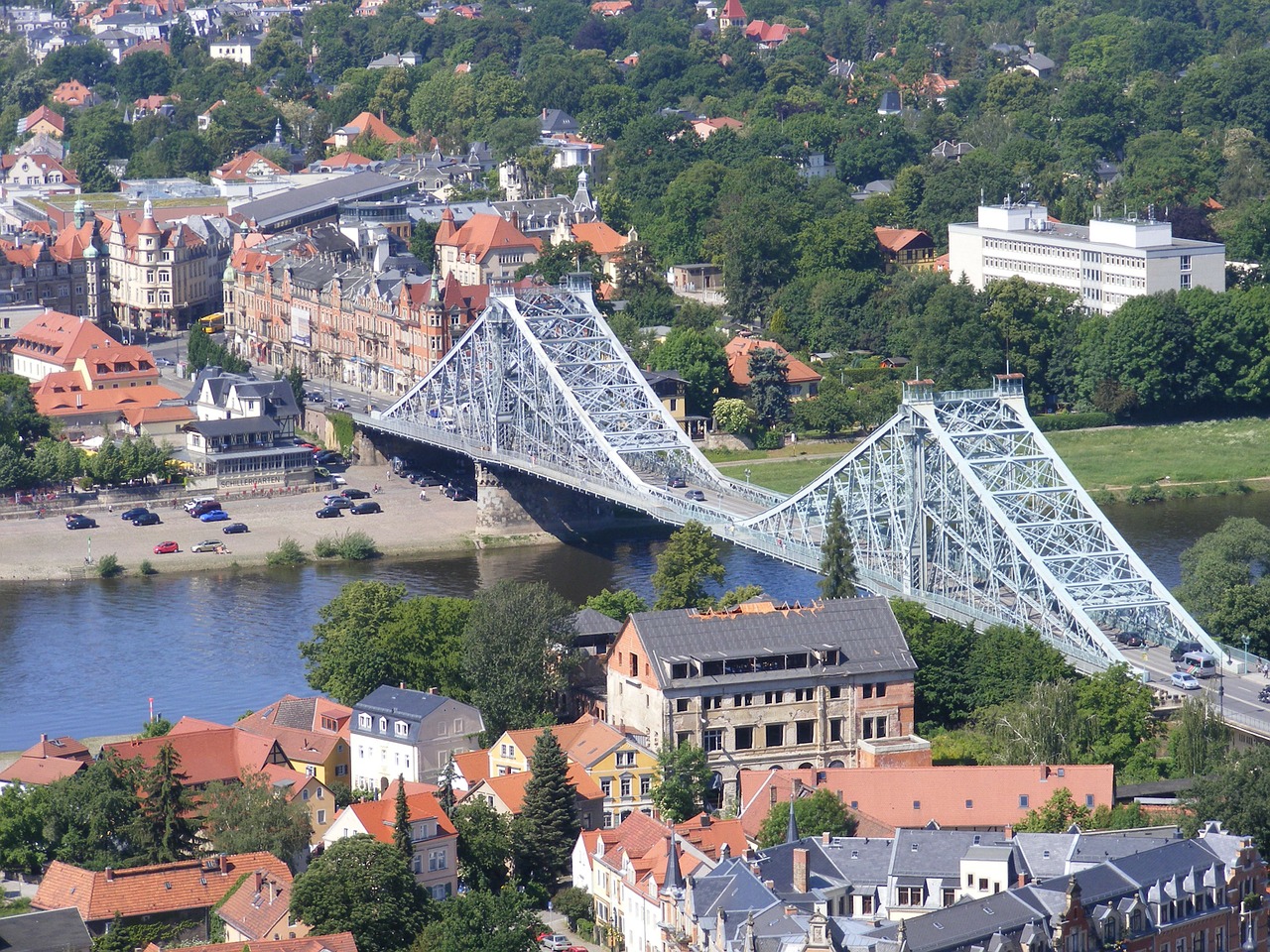 Tiltas, Plieninis Tiltas, Drezdenas, Elbe Tiltas, Mėlynas Stebuklas, Nemokamos Nuotraukos,  Nemokama Licenzija