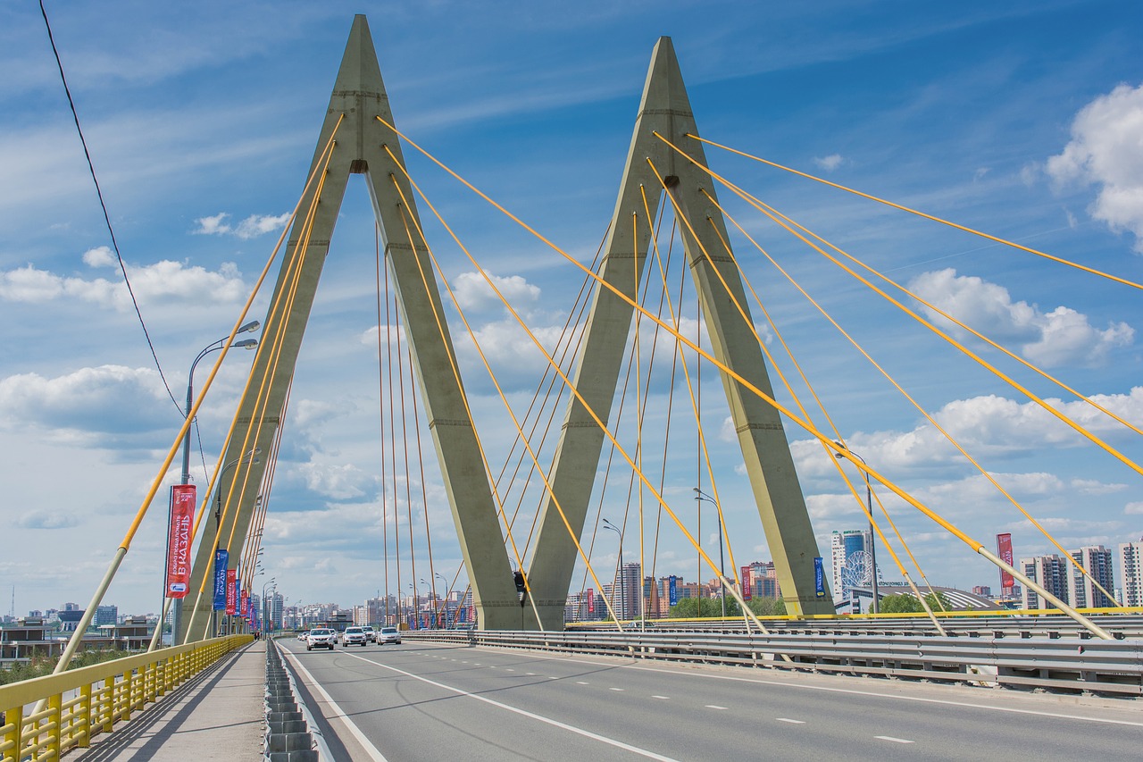 Tiltas, Pilonai, Tūkstantmetis, Kazan, Kelias, Nemokamos Nuotraukos,  Nemokama Licenzija