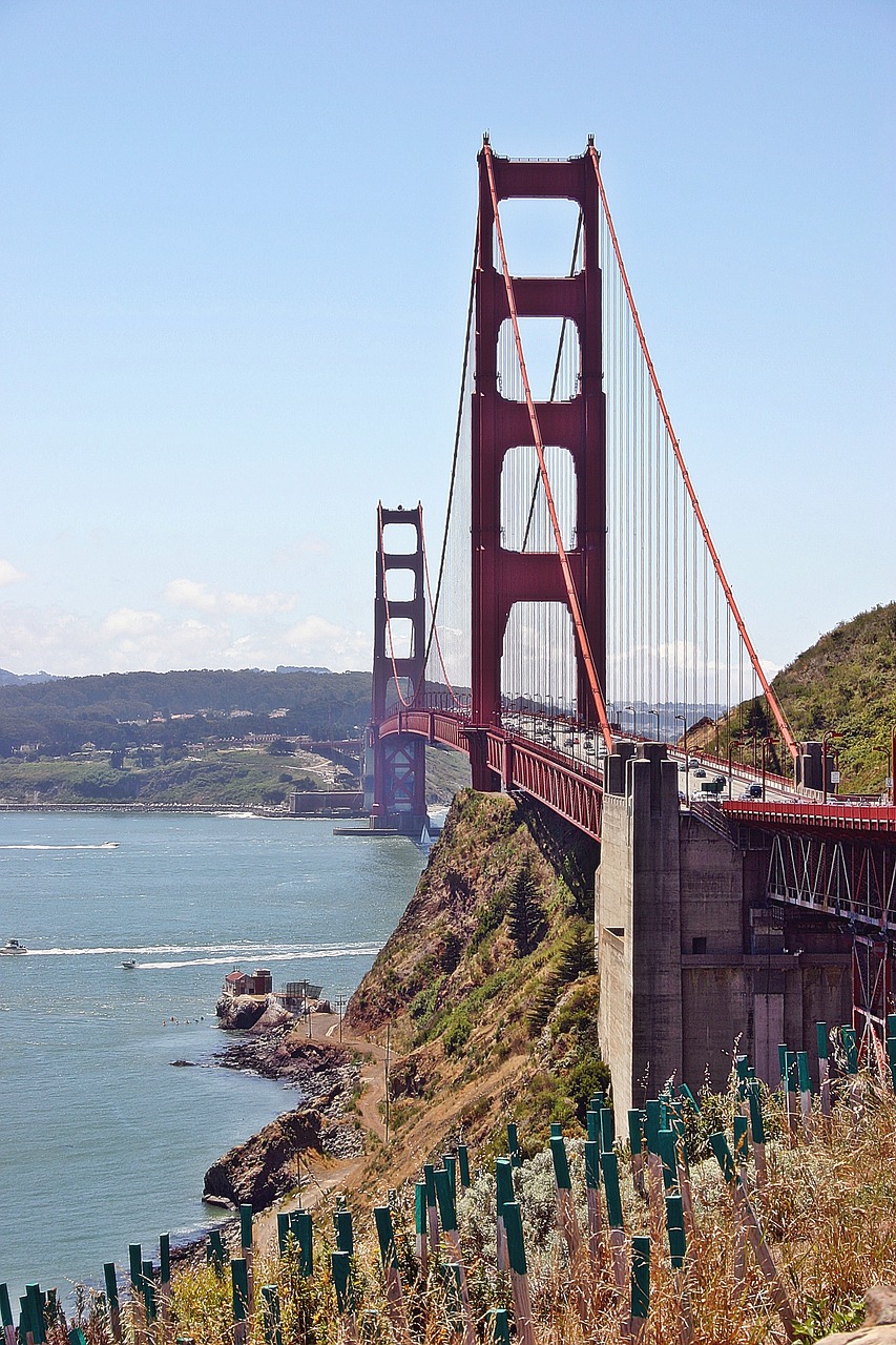 Tiltas, San Franciskas, Raudona, Usa, Kalifornija, Auksinis, Vartai, San Francisco Skyline, Auksinių Vartų Tiltas, Nemokamos Nuotraukos